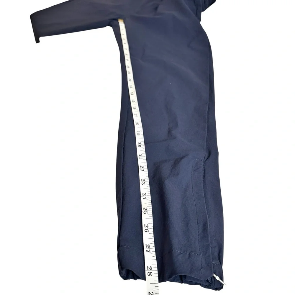 Onia 360 Tech Slim Fit Tapered Stretch Nylon Trousers Joggers Navy Blue Size 30
